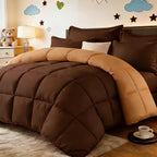 All Season Comforter Set with Pillowcases 2-3 Piece – Soft Fluffy Lightweight Bedding for Kids Dorm Apartment, 29 Colors Including Two-Tone, Twin Queen King Size