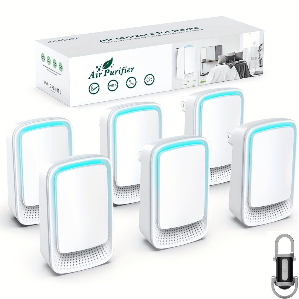 Plug-In Ionic Air Purifier Filterless Silent Odor Neutralizer for Home Pet Smoke Cooking Office Gym 24/7 Zero Maintenance 2 4 6pcs