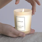 Vanilla Scented Candle Soy Wax Elegant Round Jar with Glitter Accents 70g Long-Burning Home Hotel Wedding Decor Gift for Christmas Valentine's Day Mother's Day
