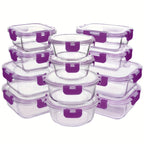 12-Pack Glass Food Storage Containers with Airtight Lids – Meal Prep Containers, Dishwasher Safe, BPA Free, Mother's Day & Holiday Gift Set