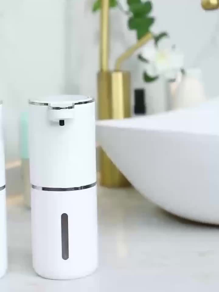 Touchless Foam Soap Dispenser Automatic USB-C Rechargeable Wall-Mounted IPX5 Waterproof 400ml with 4 Adjustable Foam Levels for Bathroom and Kitchen – No Battery Needed