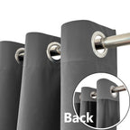 100% Blackout Curtains 4-Panel – Coated Lining Grommet Top for Total Darkness, Privacy Drapes for Bedroom Living Room Kitchen Bathroom, 8 Colors 9 Sizes