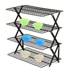 Wire Cooling Rack Set Collapsible Stainless Steel with Muffin Cup Slots - Baking Rack for Cakes, Cupcakes, BBQ & Drying, Stackable Oven Safe Cooling Grid