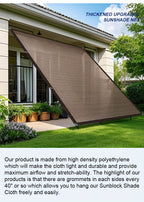 Anti-UV Sunshade Net for Garden, Greenhouse, Pergola & Terrace – Durable Sun Protection Shade Cloth for Plants & Outdoor Spaces | Brown & Black, Multiple Sizes
