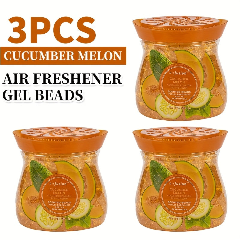 Air Freshener Scented Beads 3-Pack 14oz Each Long-Lasting Fragrance Odor Eliminator for Home Room Closet Bathroom Car Office Fabric Aromatherapy Multiple Scents
