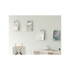 Floating Wall Shelf 15 Inch Transparent Acrylic – Clear Wall-Mounted Display Shelf for Books, Vinyl Records, Photos & Decor | Space-Saving Storage Organizer for Bedroom, Living Room, Bathroom & Kitchen
