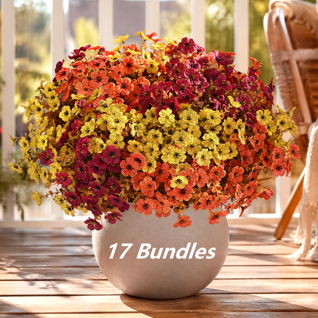 Artificial Outdoor Daisy Flowers UV Resistant Bulk Bundles 18/36/54pcs – Faux Colorful Daisy Stems for Porch, Patio & Garden – Realistic Spring Summer Outdoor Decor Flowers