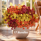 Artificial Outdoor Daisy Flowers UV Resistant Bulk Bundles 18/36/54pcs – Faux Colorful Daisy Stems for Porch, Patio & Garden – Realistic Spring Summer Outdoor Decor Flowers