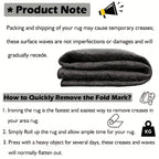 Geometric Area Rug Black White Ultra-Soft Non-Slip Machine Washable Rubber Backing Low Pile Shed Resistant Living Room Bedroom Kitchen Bathroom