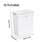 Wall-Mounted Odor-Sealing Trash Can with Lid – Space-Saving Rectangular Plastic Waste Bin, No Power Needed, Minimalist Design for Bathroom, Bedroom, Office & Dorm, Easy to Clean