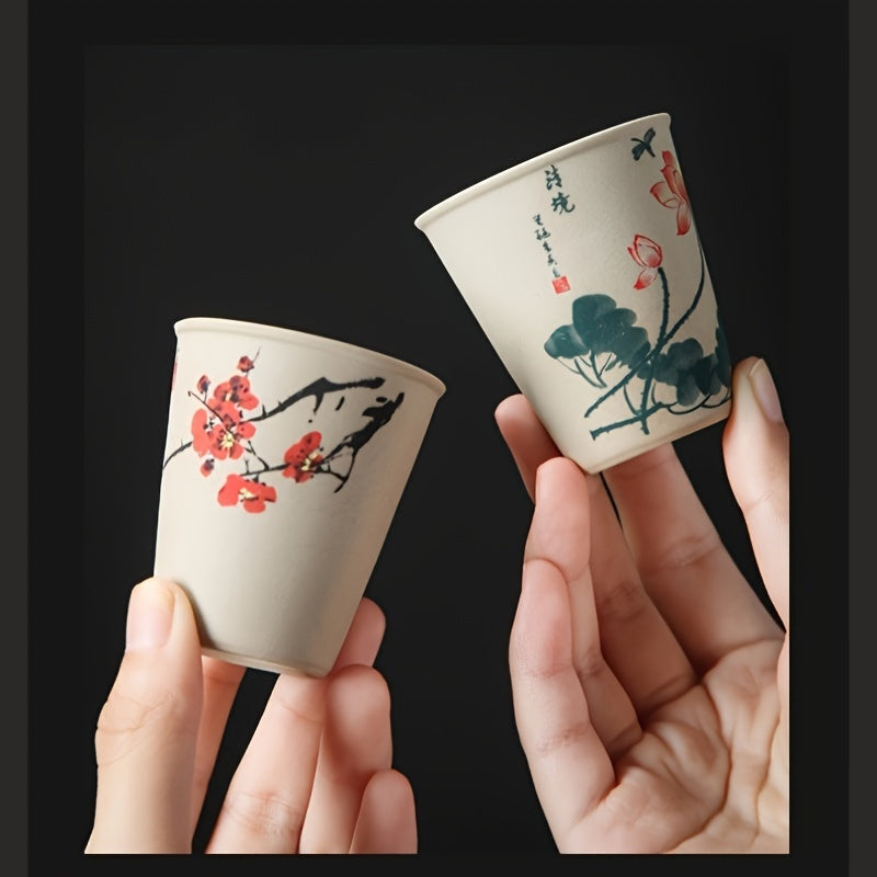 Chinese Ceramic Tea Cups 8pcs – Porcelain Cup & Saucer Combo for Tea Lovers | Elegant Wedding Favors & Cultural Gifts