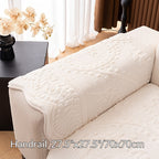 Faux Rabbit Fur Sofa Cover Thick Plush Couch Protector Non-Slip Machine Washable Pet Friendly – 2 3 4 Seater & Armrest Sizes, Floral Design Sofa Slipcover