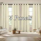 Sheer Curtains Semi Transparent Panels with Top Loop Pleated Header for Bedroom Living Room – Set of 2 or 4, 70-80G Lightweight Fabric, Multiple Sizes & Colors