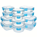 12-Pack Glass Food Storage Containers with Airtight Lids – Meal Prep Containers, Dishwasher Safe, BPA Free, Mother's Day & Holiday Gift Set