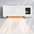 Wall Mounted Space Heater 1000W Dual Purpose Heating Cooling Fan with Remote Control Timer for Bathroom Bedroom Office Home