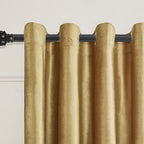 Velvet Grommet Curtains 4 Panels – Room Darkening Thermal Flannel Drapes for Living Room & Bedroom, Luxury Soft Window Panels, 52"W Multiple Lengths, Golden Hot Pink Champagne Taupe