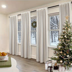 100% Blackout Curtains Back Tab & Rod Pocket for Bedroom Living Room - Thermal Insulated Darkening Drapes 2 & 4 Panel Sets for Windows Office Kitchen, Modern Home Decor