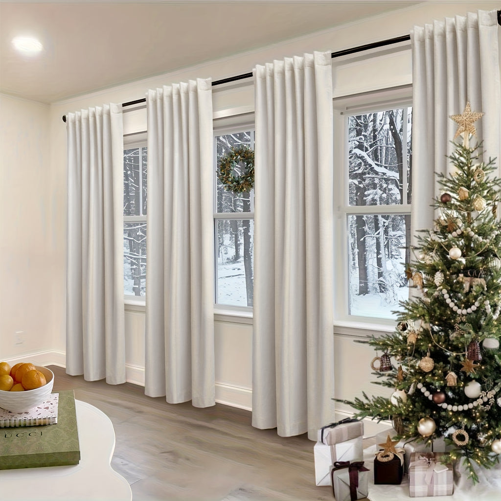 Back Tab Blackout Curtains 2 or 4 Panels – 100% Light Blocking Thermal Insulated Window Drapes for Living Room, Bedroom & Office, 50"W Multiple Lengths, 9 Colors