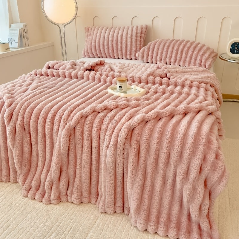 Plush Sherpa Throw Blanket – Ultra-Warm Anti-Static Fleece, 7 Colors 4 Sizes, for Bedroom Sofa Office Dormitory