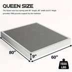 5" High Profile Box Spring with Cover | Heavy Duty Reinforced Steel, Quiet Noise-Free, Easy Assembly – Twin XL Mattress Foundation