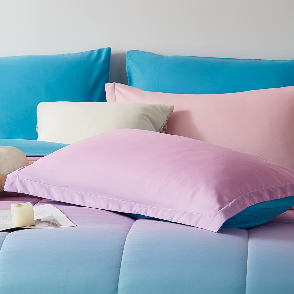Rainbow Comforter Set – 5/7-Piece Bed in a Bag | Hypoallergenic, All-Season | Twin to King