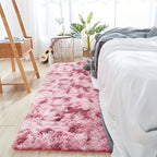 Gradient Tie-Dye Runner Rug Thick Plush Non-Slip & Machine Washable – Soft Bedside Mat for Bedroom, Living Room, Bay Window & Hallway – 40x120cm 5 Colors