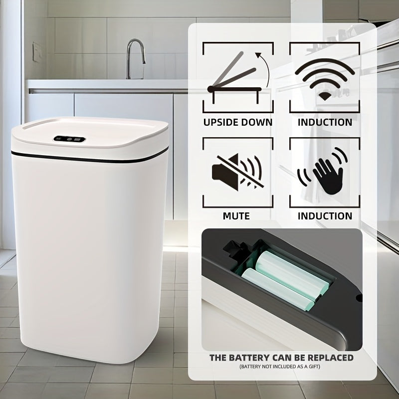 Smart Motion Sensor Touchless Trash Can with Odor-Sealing Lid Hands-Free Hygienic Waste Bin for Bathroom Office Bedroom Small Spaces 12L 16L 3.7 Gallon