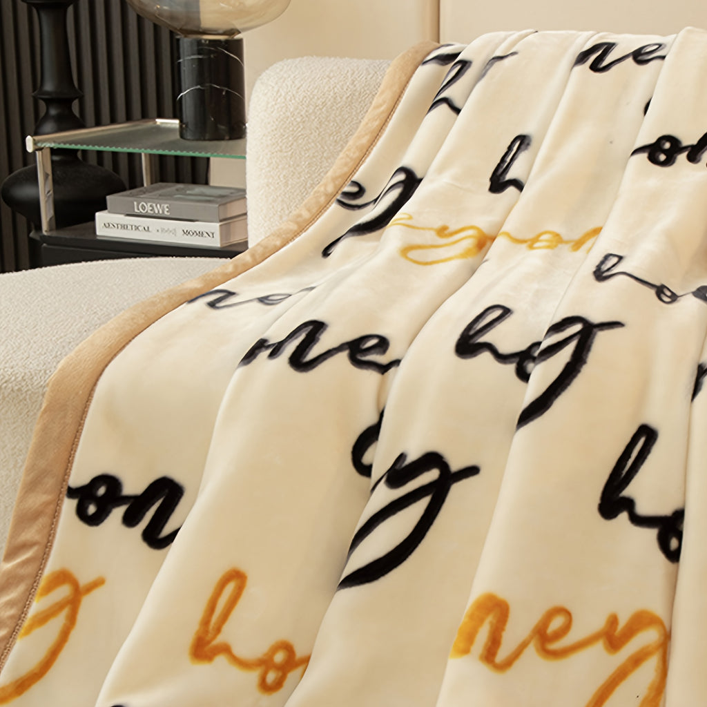 Extra Large Thickened Raschel Throw Blanket Double Layer Ultra Soft All Season Machine Washable Animal Theme Decor 7 Colors 2 Sizes
