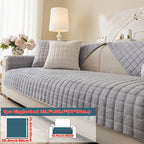 Short Plush Sofa Cover Soft Thick Pet Friendly All Season Sofa Protector Machine Washable for 1 2 3 4 Seater Living Room Bedroom Office Winter