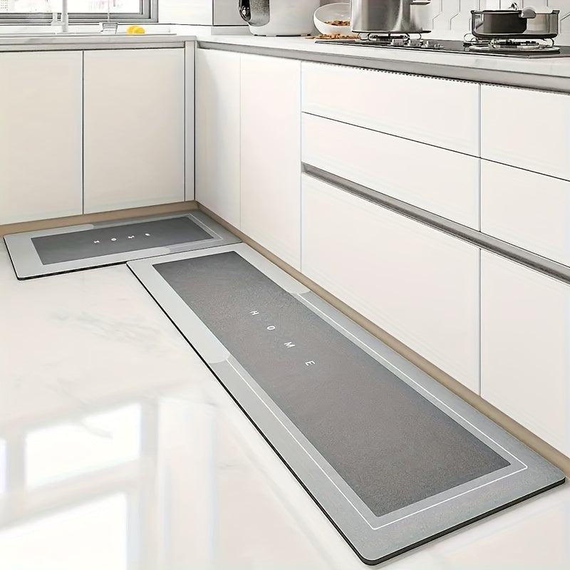 Diatomaceous Earth Bath Mat Non-Slip Absorbent - Quick Dry Stone Bathroom Rug, Soft Floor Mat for Bathroom Kitchen Door, 4 Colors 2 Sizes