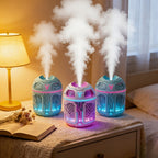 Mini Diffuser Set 3pcs Aromatherapy Humidifier Odor Eliminator Cool Mist for Car Bedroom Dorm No Filter Low Voltage Gift for Women