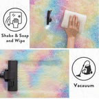 Rainbow Shag Area Rug Tie-Dye Fluffy - Soft Non-Slip Machine Washable Carpet for Living Room Bedroom Dining Room Home Office, 4 Sizes