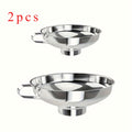 Stainless Steel Mason Jar Funnels Set of 2 - Wide Mouth & Regular Mouth, for Canning Preserving Cooking, Fits All Glass Jars | Nuvia Haven