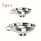Stainless Steel Mason Jar Funnels Set of 2 - Wide Mouth & Regular Mouth, for Canning Preserving Cooking, Fits All Glass Jars | Nuvia Haven