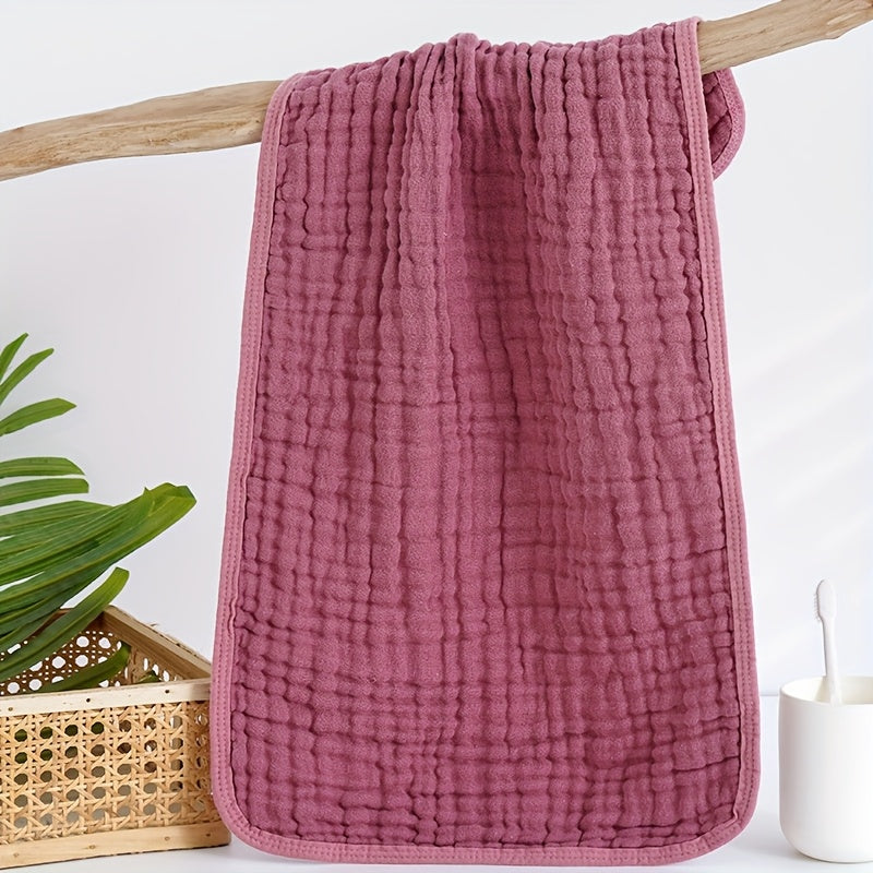Six-Layer Gauze Cotton Hand Towels 4-Pack – Lightweight Quick-Dry Gingham Towels for Bath, Face, Gym & Spa | 280 GSM Soft Breathable Washcloths
