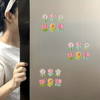 Cute Tulip & Sunflower Refrigerator Magnets Set of 6 - Decorative Floral Fridge Magnets for Kitchen, Office, Whiteboard and Dishwasher - Fun Home Decor Gift for Women
