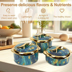 Insulated Thermal Casserole Dish Set with Lids 3-Piece – Stainless Steel Hot & Cold Food Warmer for Buffets, Hot Pot, Family Gatherings & Potlucks – 5 Colors