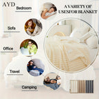 Faux Rabbit Fur Blanket Ultra-Soft Plush Throw for Bed & Couch – Lightweight Cozy Blanket in 8 Colors, Twin to King Size, Safe for Kids & Adults