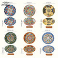 Bohemian Underglaze Ceramic Plate Set 6-Piece – 6 Inch Hand-Painted Shallow Plates for Fruits, Appetizers & Side Dishes | Lightweight & Microwave Safe Boho Dinnerware