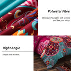 Bohemian Print Quilt Set 2/3pcs - Soft Microfiber Lightweight All-Season Bedding for Double Bed Large and Extra Large Perfect Gift for Valentine's Day Wedding and Girls