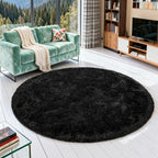 Tie Dye Round Area Rug Soft Plush Shaggy Circle Floor Mat Non-Slip for Living Room Bedroom Dorm – Boho Rainbow & Solid Colors 4x4 5x5 6x6 7x7 8x8 Ft | Home Decor Aesthetic