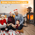 Wood Stove Fan Heat Powered Non-Electric Fireplace Fan for Wood Burning Stoves Pellet Stoves Log Burners with Thermometer – 4 to 7 Blade Options