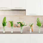Glass Cylindrical Vase Bulk Set 15 30 50pcs – Handmade Clear Slender Vases for Wedding Centerpieces, Single Rose Display, Desk Aesthetics, Home & Party Table Decoration