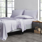 Bamboo Blend Cooling Sheet Set 6-Piece 2000 Thread Count Satin | Deep Pocket 16" Hypoallergenic Breathable Bed Sheets, Twin Full Queen King Cal King, 20 Colors