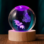 3D Butterfly Sunflower LED Night Light Colorful Glowing Statue - Decorative Ornament for Home & Office, Best Gift for Teens & Friends | Nuvia Haven