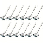 Stainless Steel Long Handle Soup Spoons Set 4 8 12 Pack for Soup Porridge Hot Pot Restaurant Kitchen Utensil