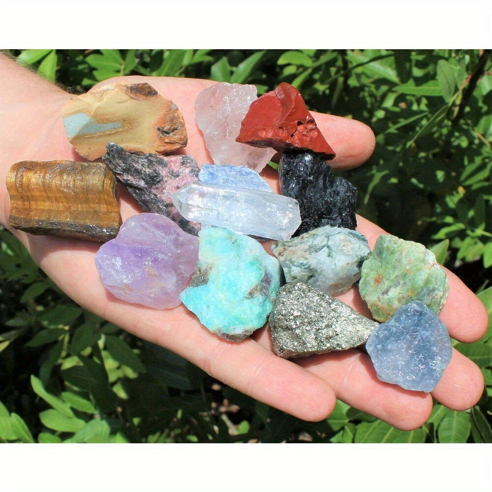 2000 Carats Assorted Natural Stones – Bulk Gemstone Mix for Jewelry Making, Craft Projects, Collecting, Gifting & Decorative Vase Filler