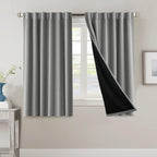 Blackout Curtains 2 Panels 100% Room Darkening 96 Inch Long – Triple Weave Thermal Insulated Back Tab & Rod Pocket Window Drapes for Bedroom & Living Room