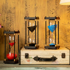Decorative Hourglass Timer 60 Minute with Wooden Frame - Large Sand Timer for Kitchen Cooking, Home Office Bedroom Decor, Unique Gift for Birthday, Valentine's Day & Holidays