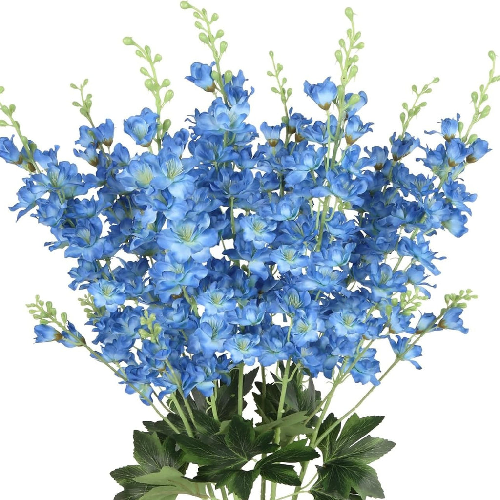 Artificial Delphinium Flowers 6pcs 33.5 Inch Long Stem Faux Snapdragon for Vase, Wedding, Home & Party Decor